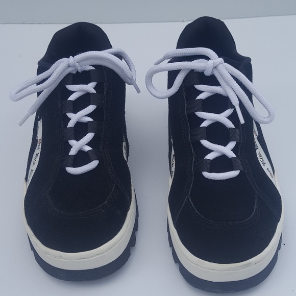 Womens Chinese Laundry Sneakers 6m Black Leather - Picture 2 of 8